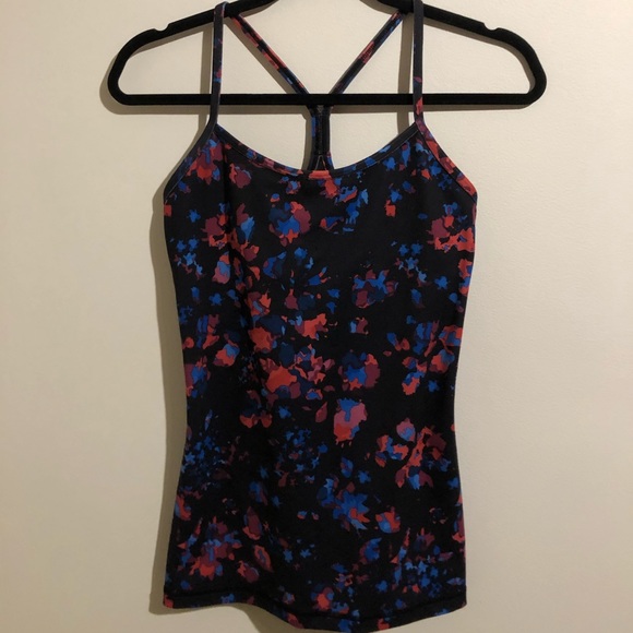 lululemon athletica Tops - Lululemon Power Y tank size 6 built in bra multi